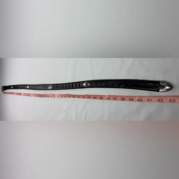 Golf Palisades Full-Grain Cowhide Leather Designer Dress Golf Conchos Belt 36/38 - Picture 7 of 8